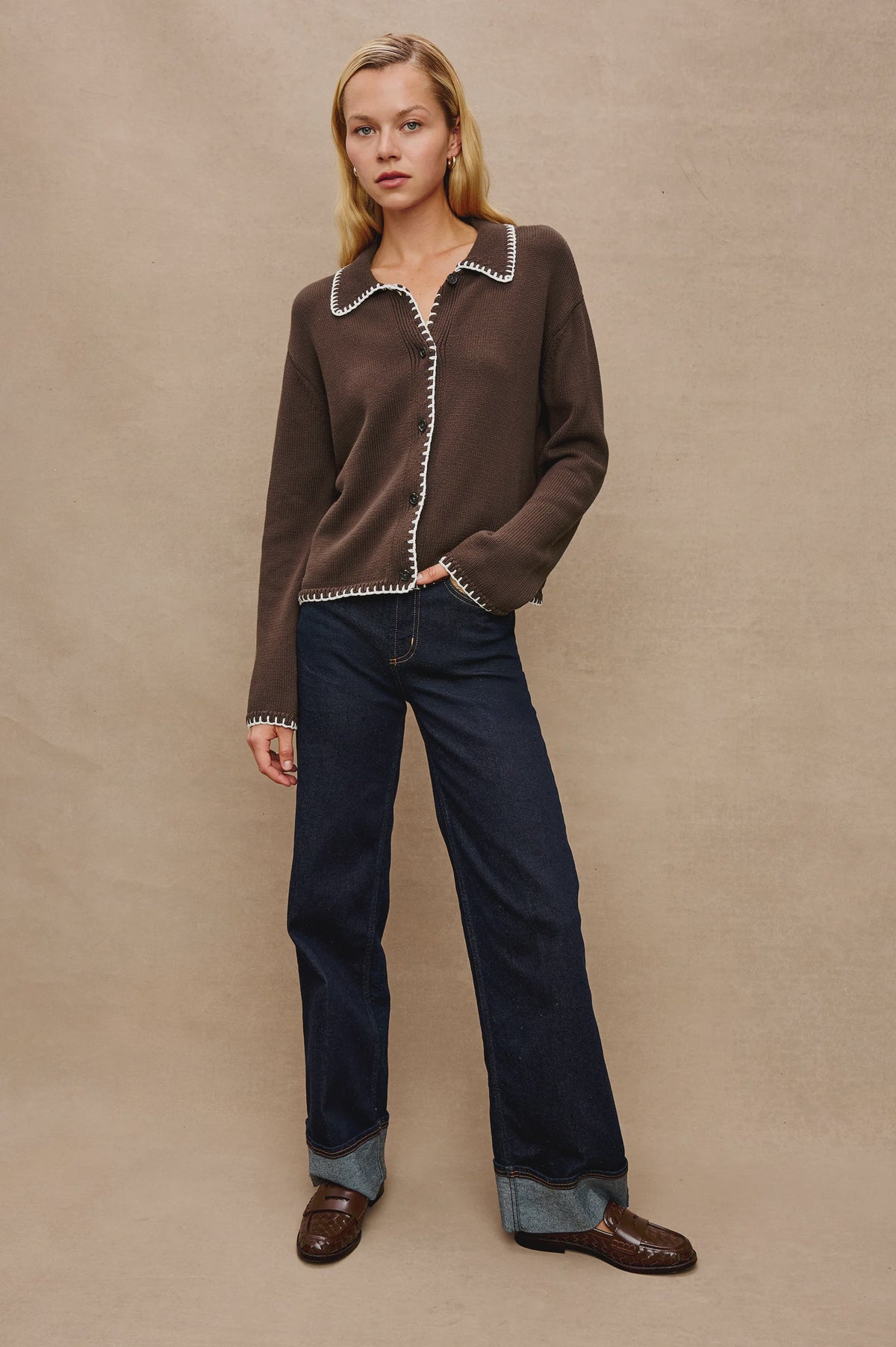Rayleen Blanket Stitch Sweater