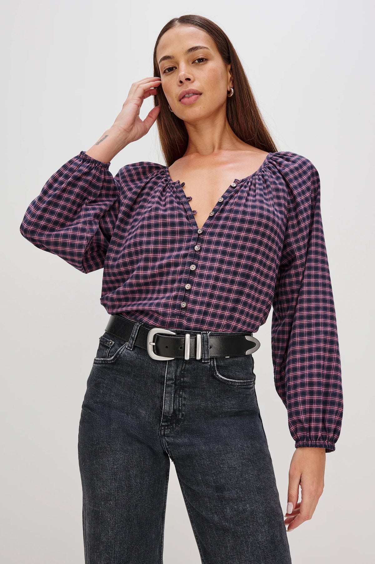 Indi Shirt Rose Check