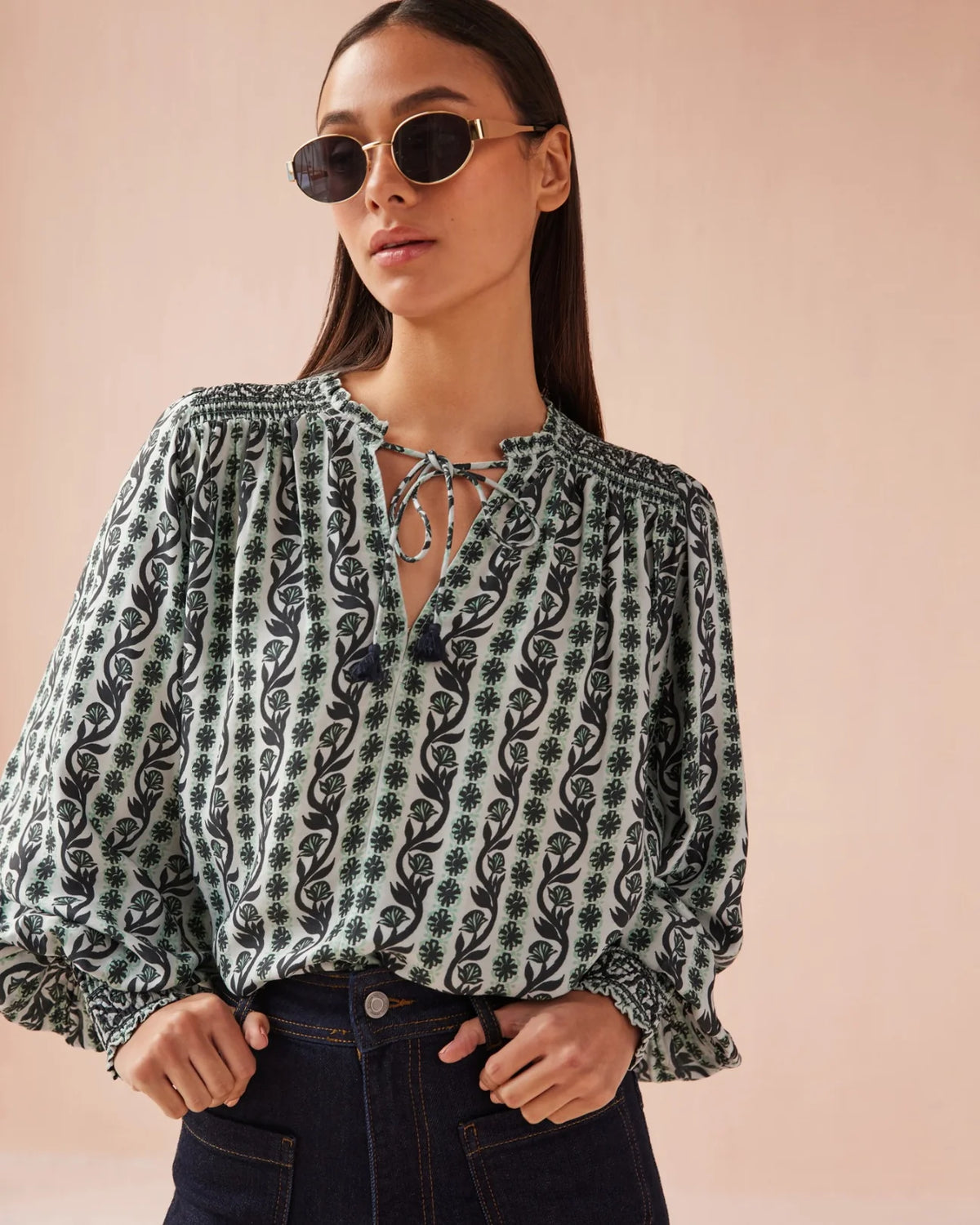 Anouk Blouse in Valetta Mist