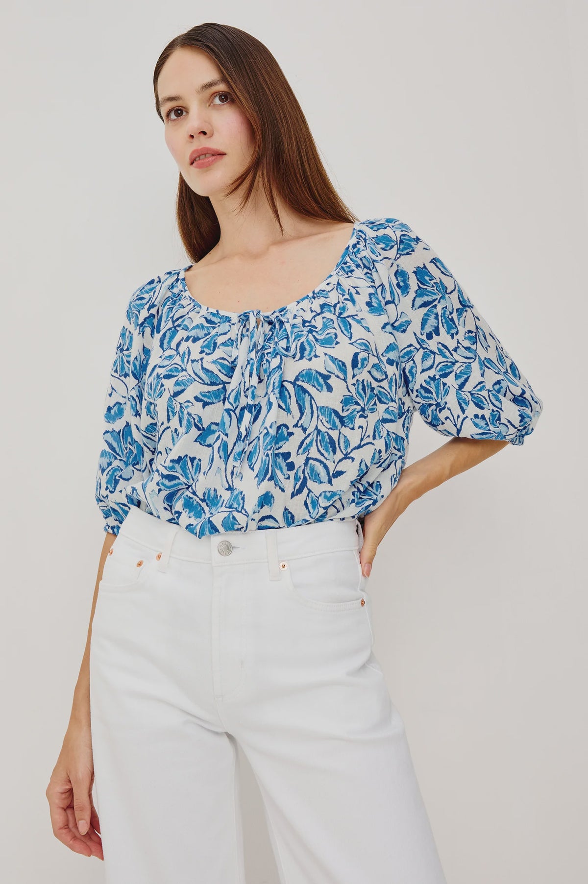 Kirstie Top in Azure Jasmine