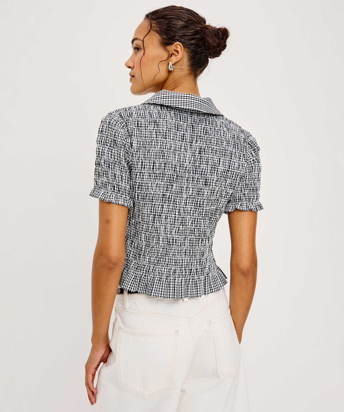 Alton Top in Black Gingham
