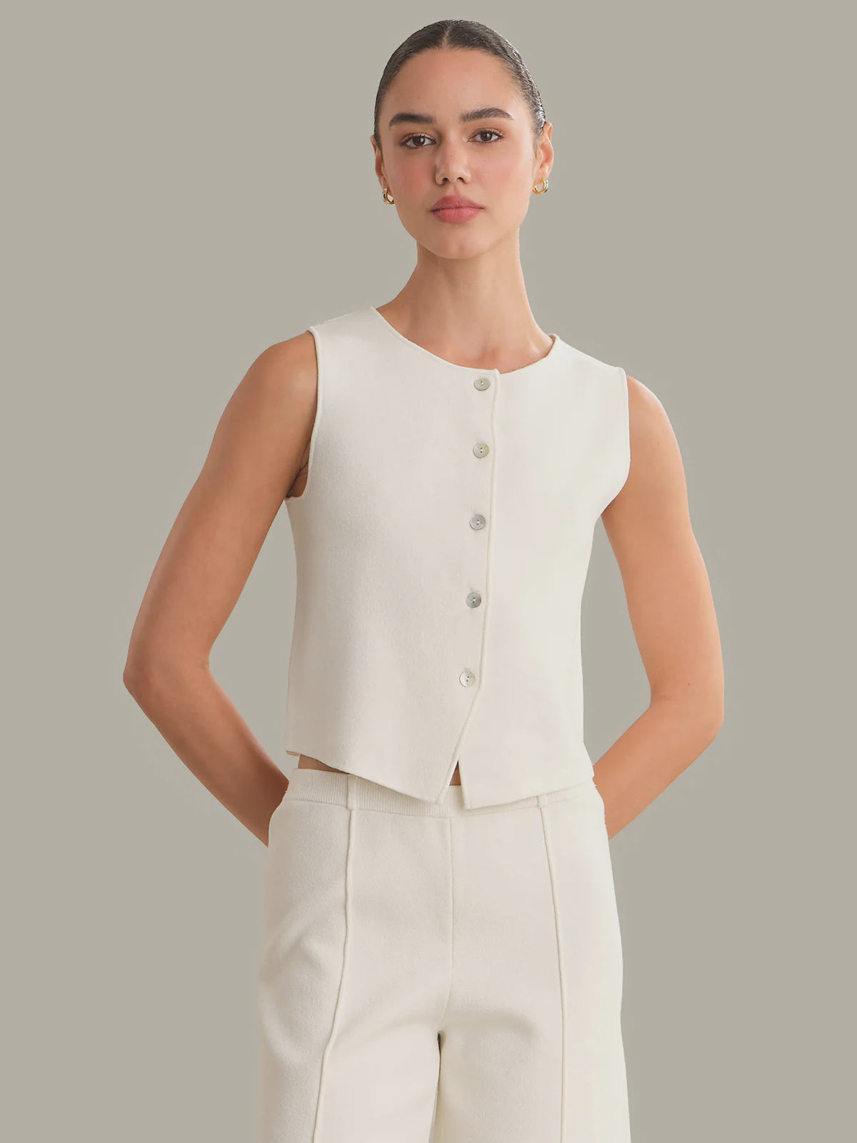Francesca Button Front Vest