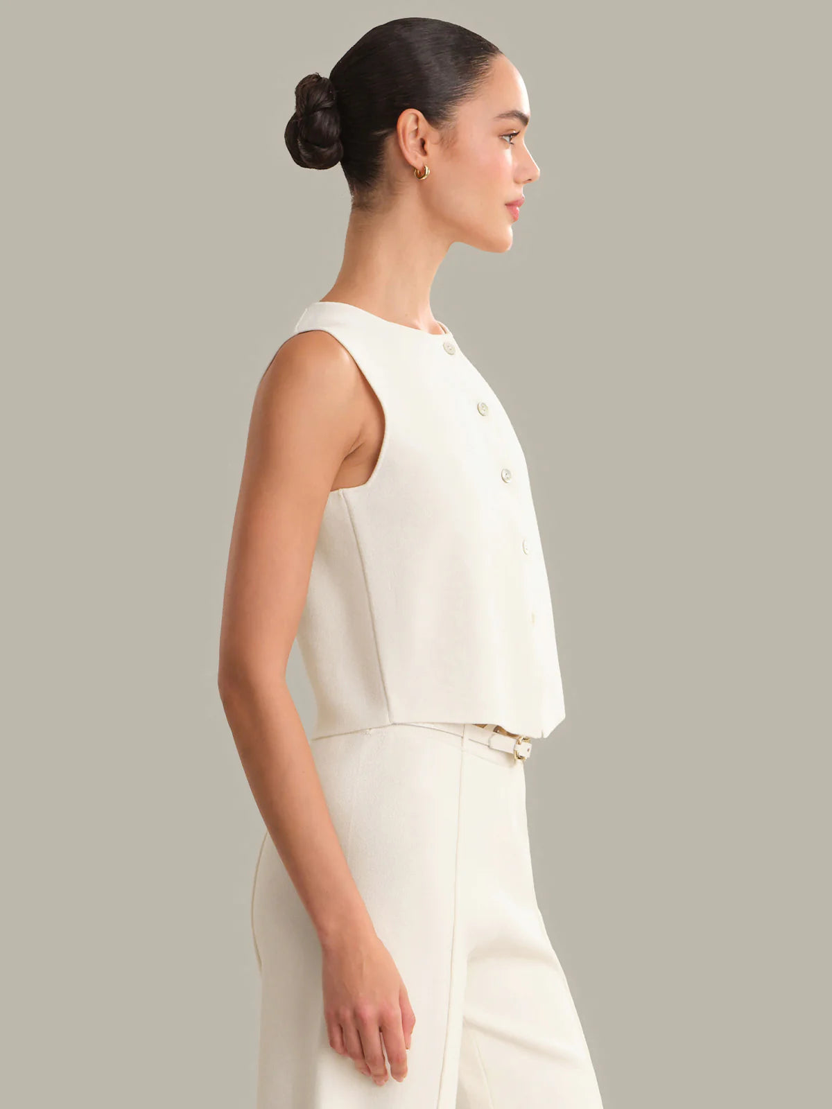 Francesca Button Front Vest
