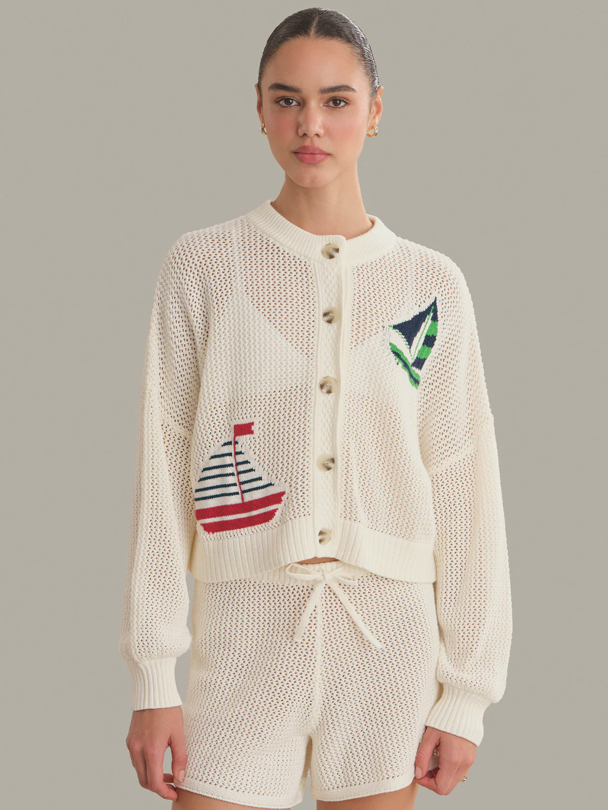 Tide Mesh Nautical Cardigan