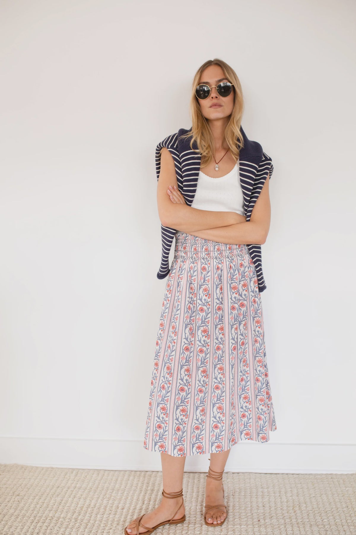 Sandra Skirt in Vine Floral