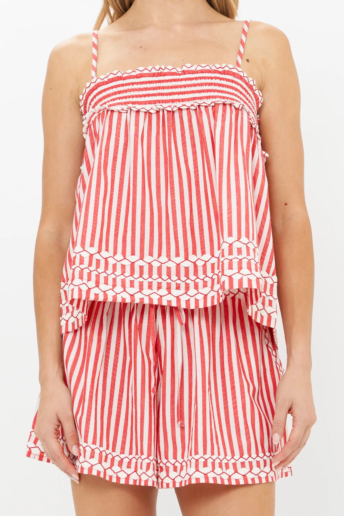 Sadie Top in Sconset Red