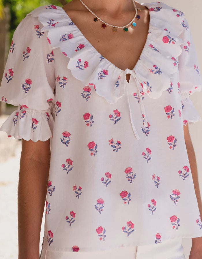 Ava Blouse in Jaipur Ditsy