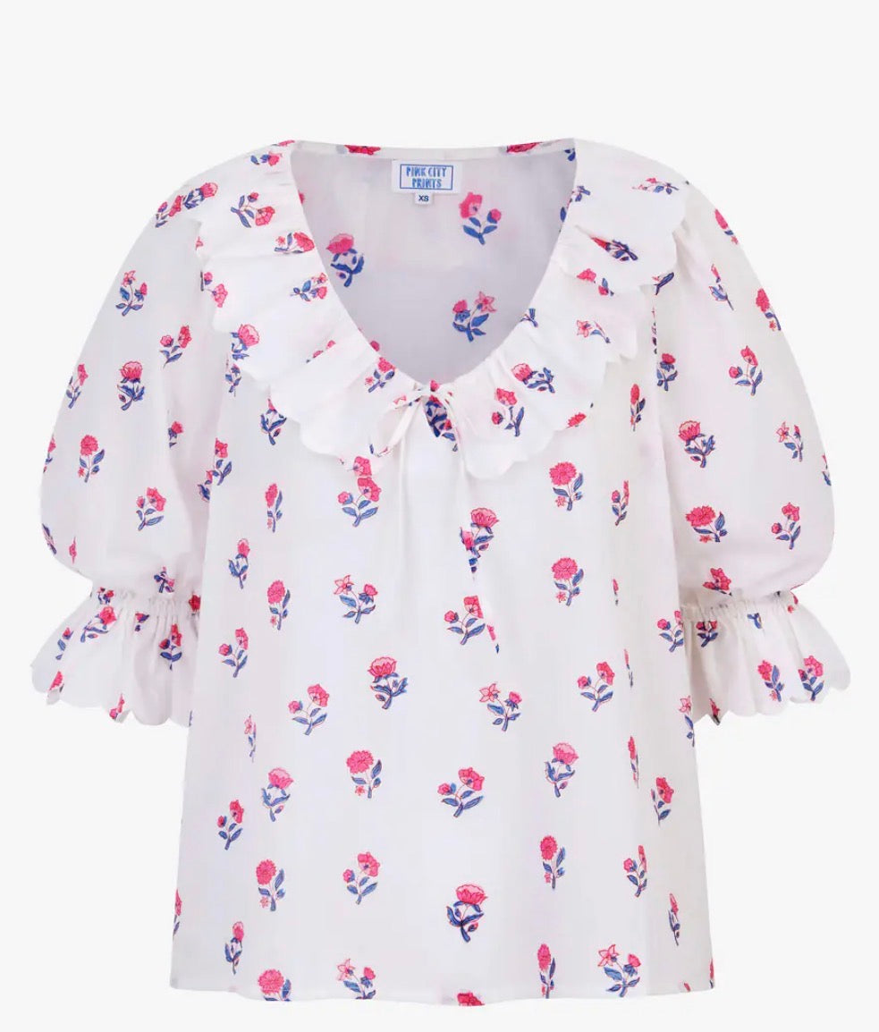 Ava Blouse in Jaipur Ditsy