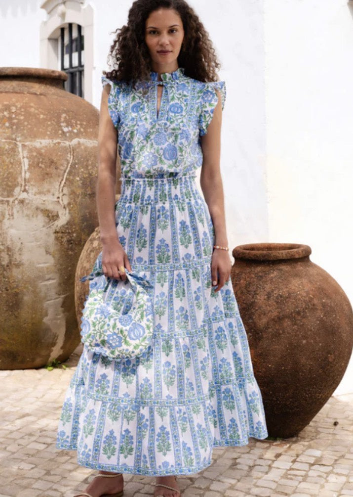 Arles Skirt in Meadow Border