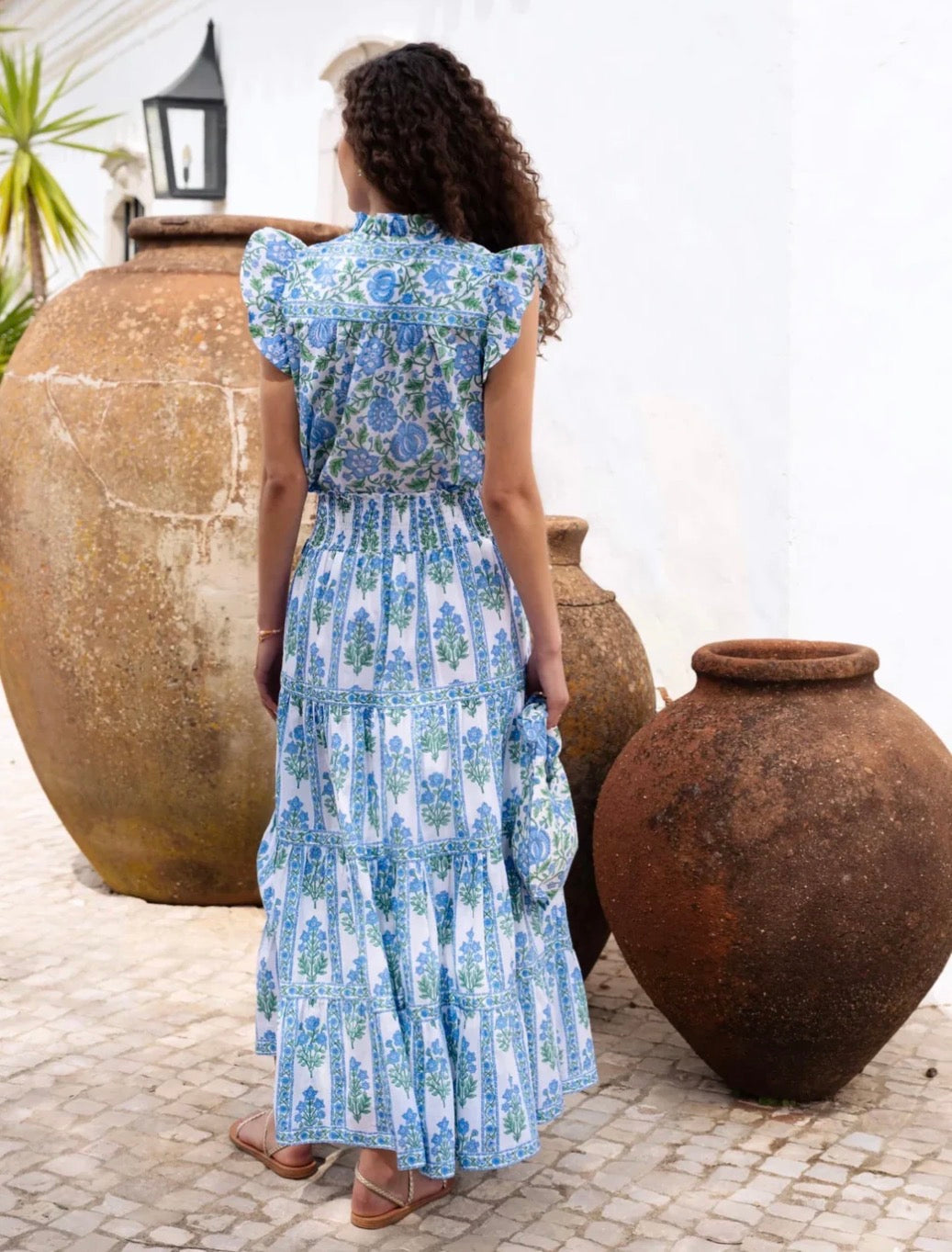 Arles Skirt in Meadow Border