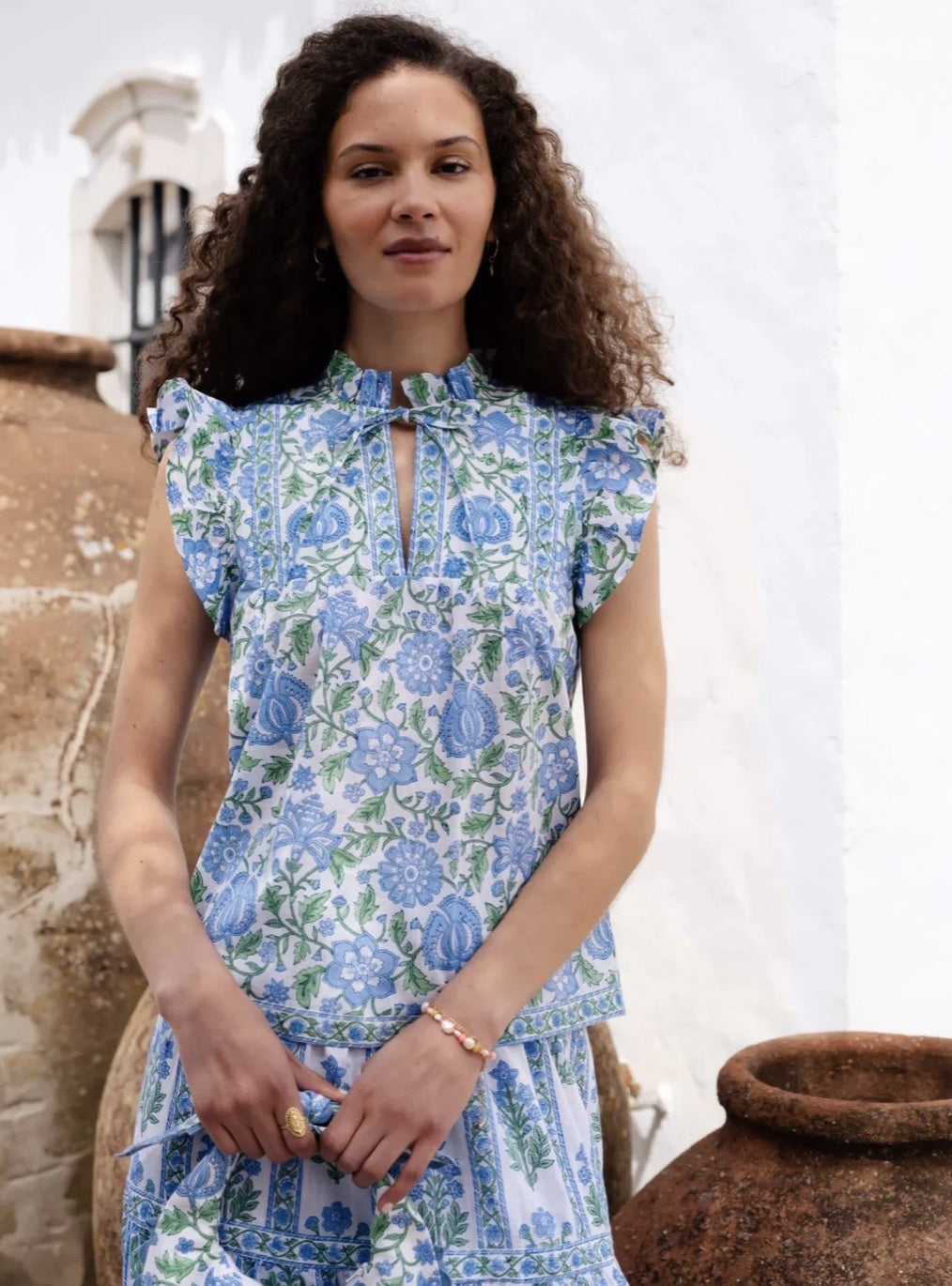 Nettie Blouse in Meadow Chintzf