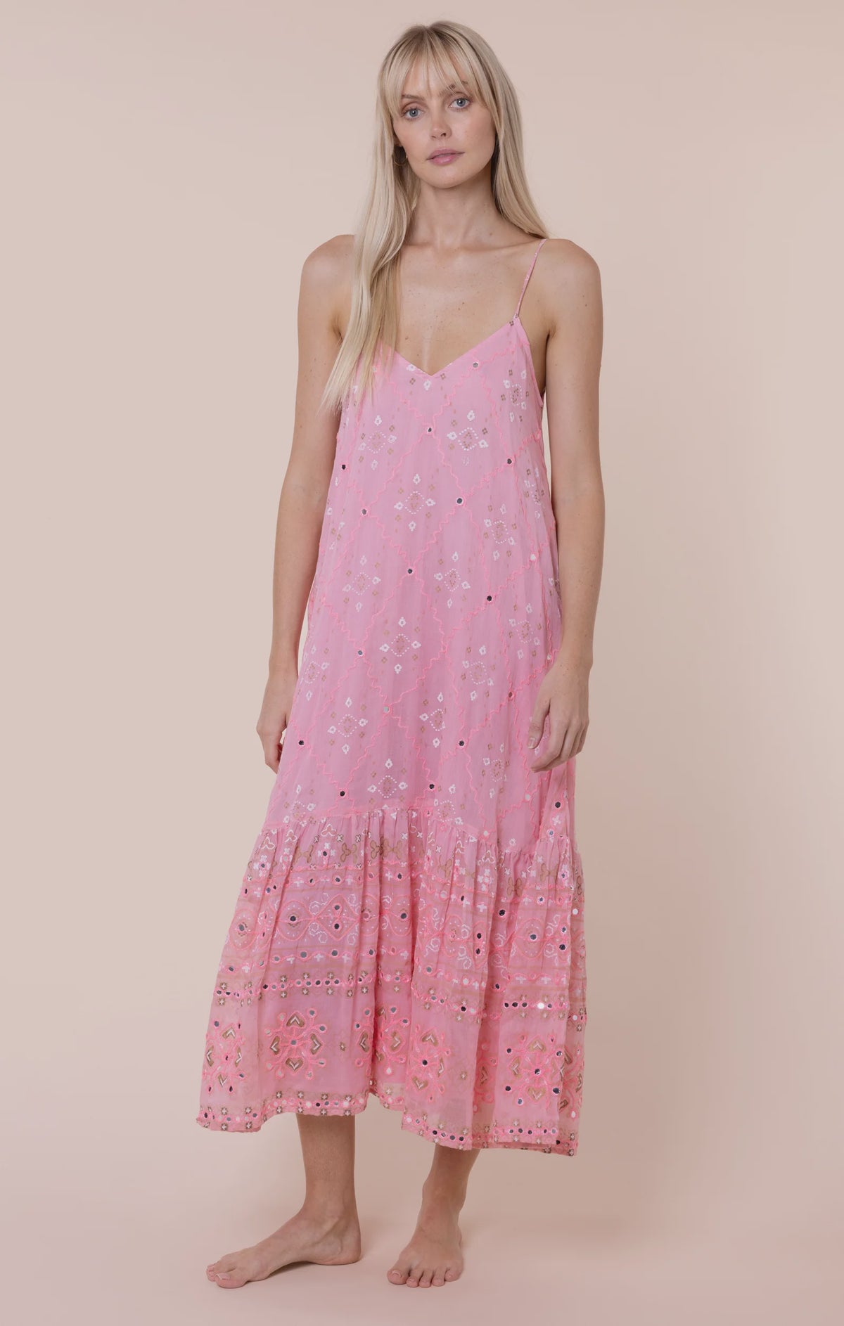 Mosaic Print Mirrors Midi Dress