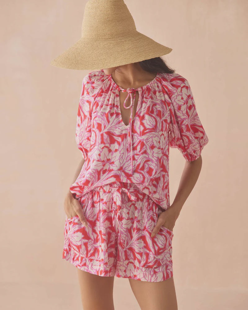 Isla Blouse in Johanna Persimmon