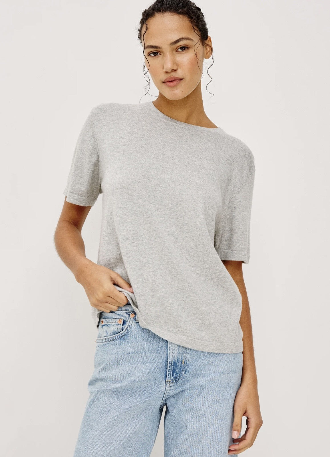 Cotton Cashmere Short Sleeve Tee