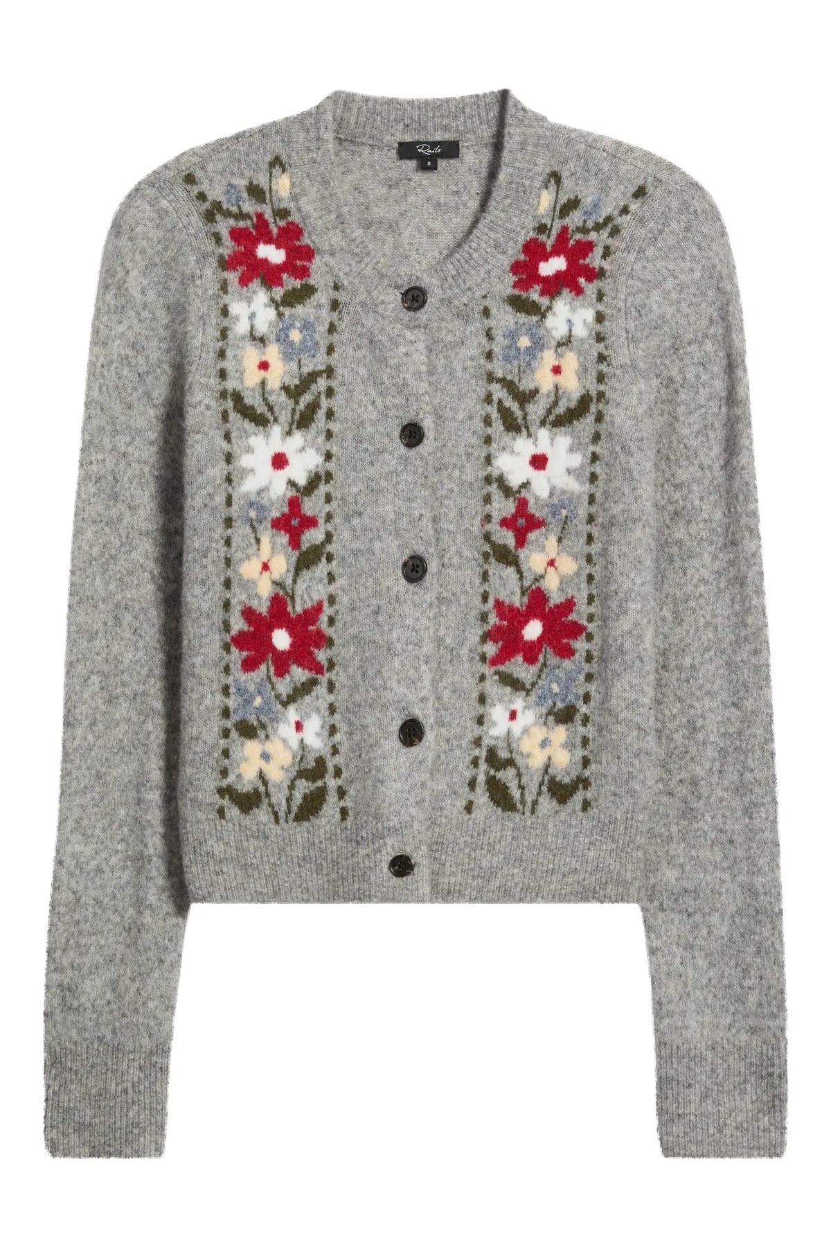 Millie Sweater in Grey Flora