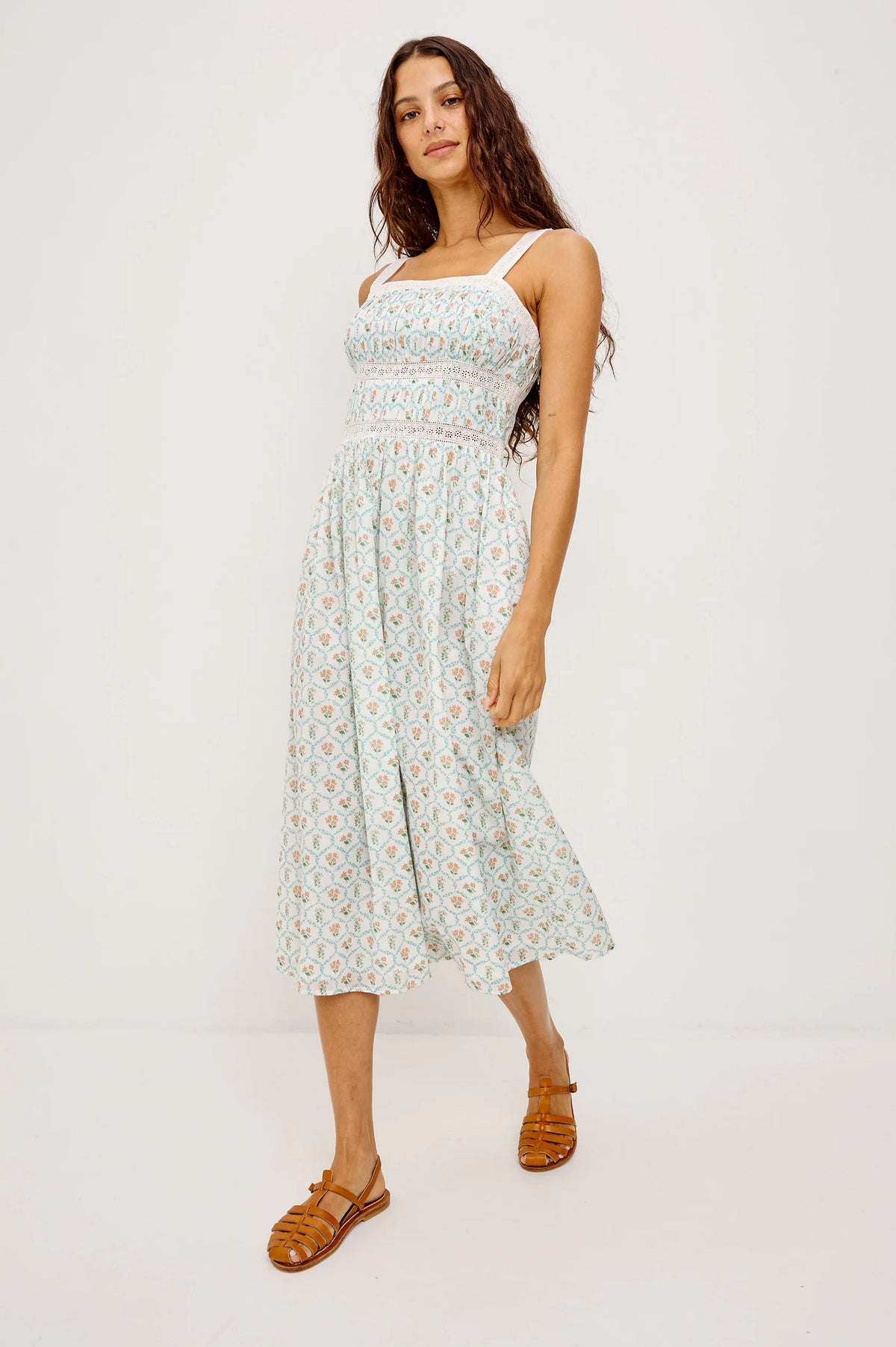 Kimiko Dress in Peach Peony