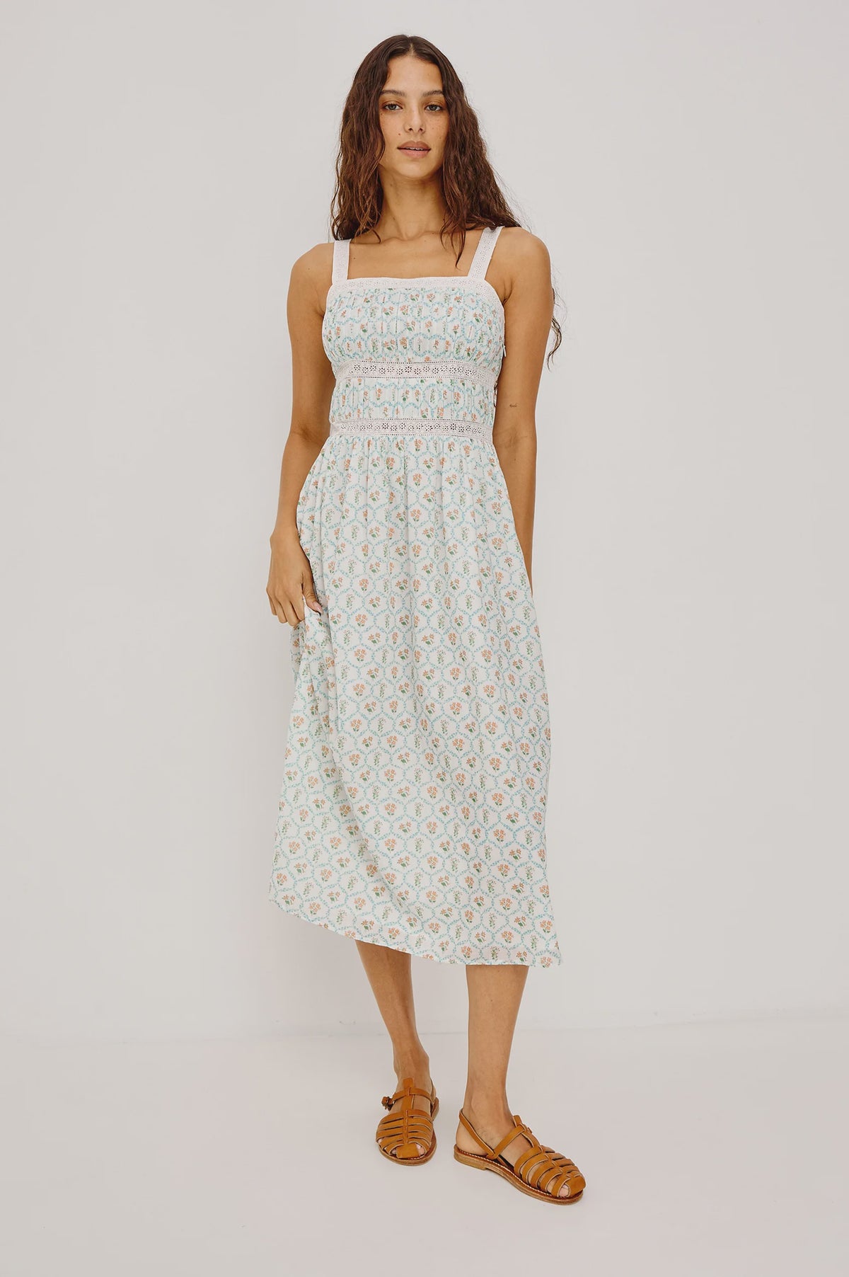 Kimiko Dress in Peach Peony