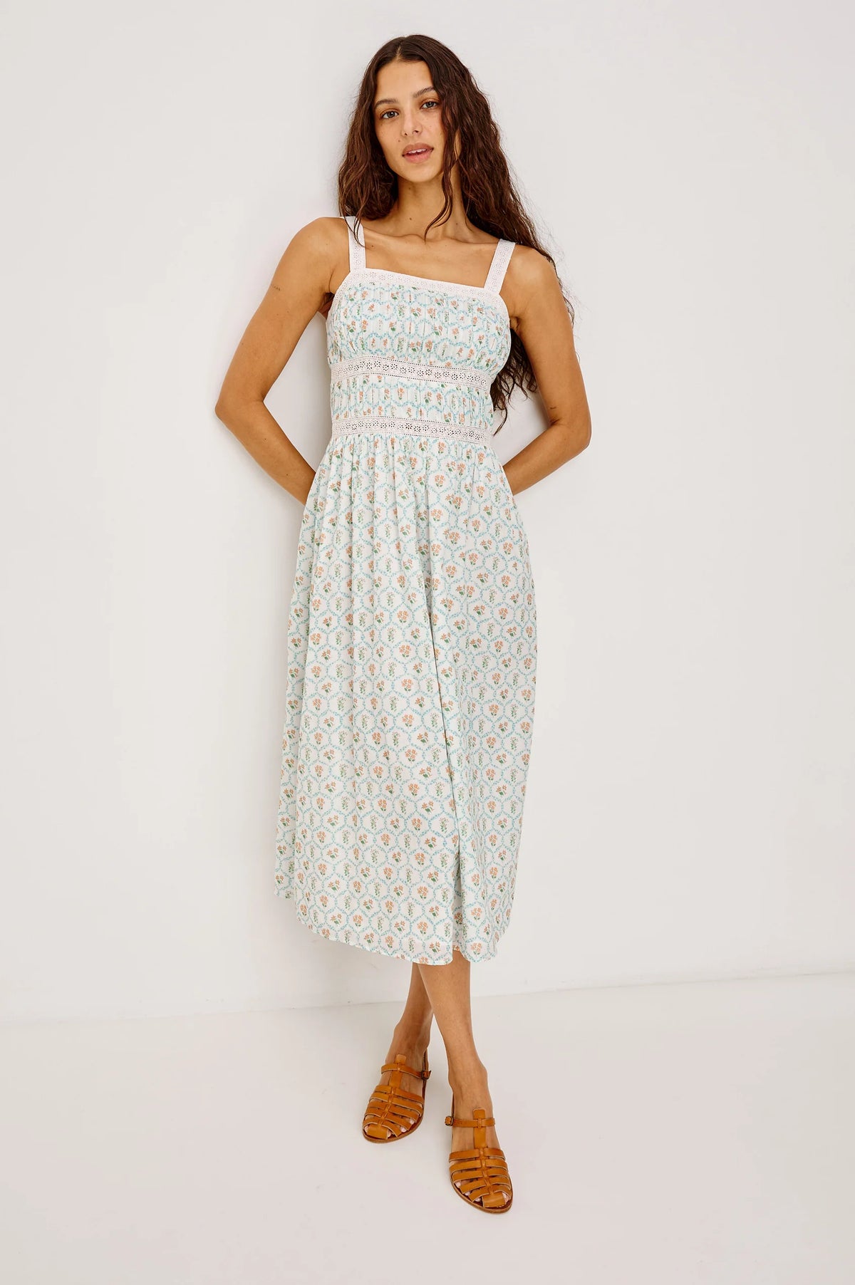 Kimiko Dress in Peach Peony