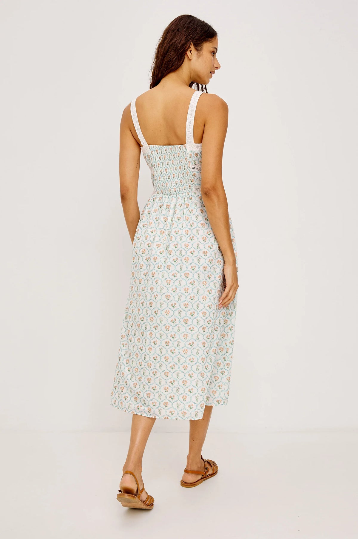 Kimiko Dress in Peach Peony