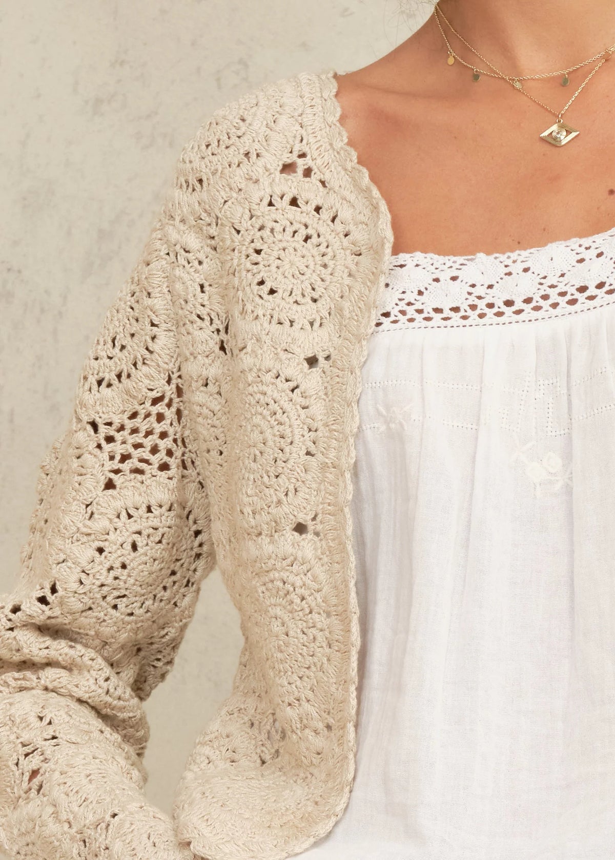 Maci Crochet Jacket from Mabe