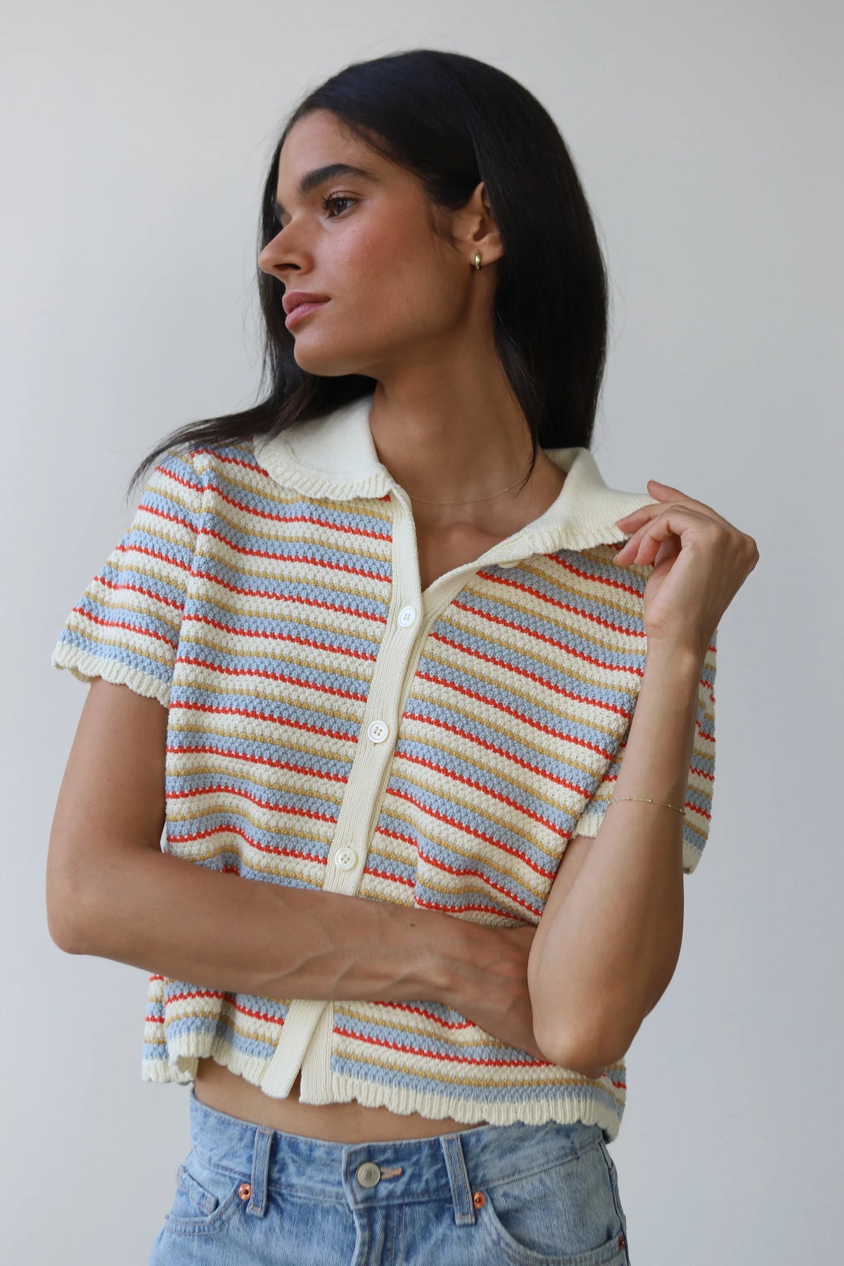 Mai Crochet Polo by Callahan at waterlilyshop.com