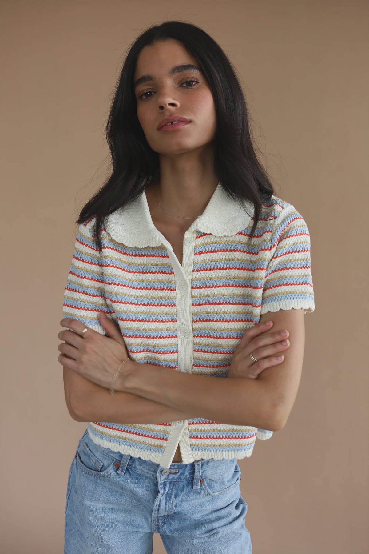 Mai Crochet Polo by Callahan at waterlilyshop.com