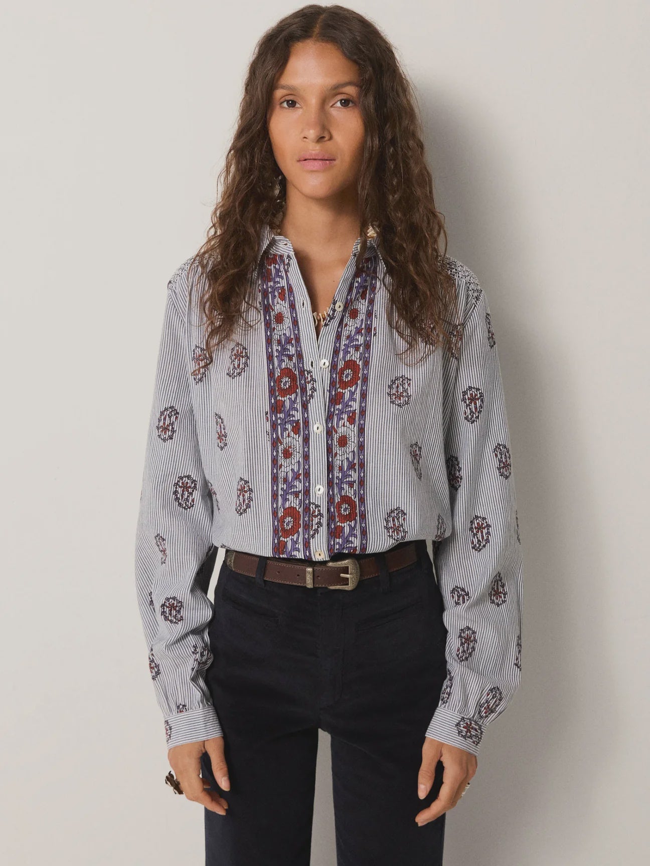 Maison Hotel's Sophie Striped Rustic Groove Shirt at waterlilyshop