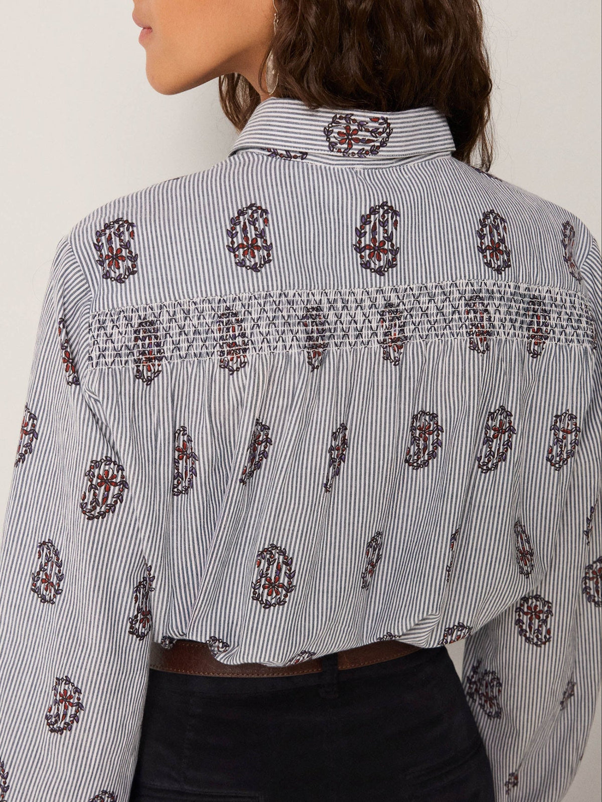 Maison Hotel&#39;s Sophie Striped Rustic Groove Shirt at waterlilyshop