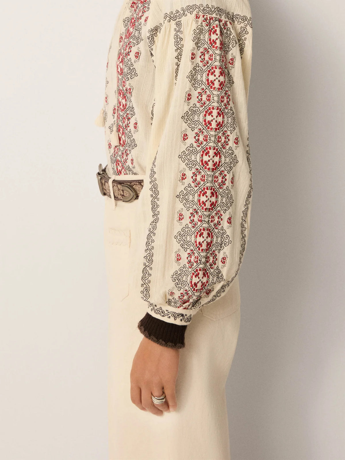 Maison Hotel&#39;s Virginia Blouse in Danubio Ecru at waterlilyshop
