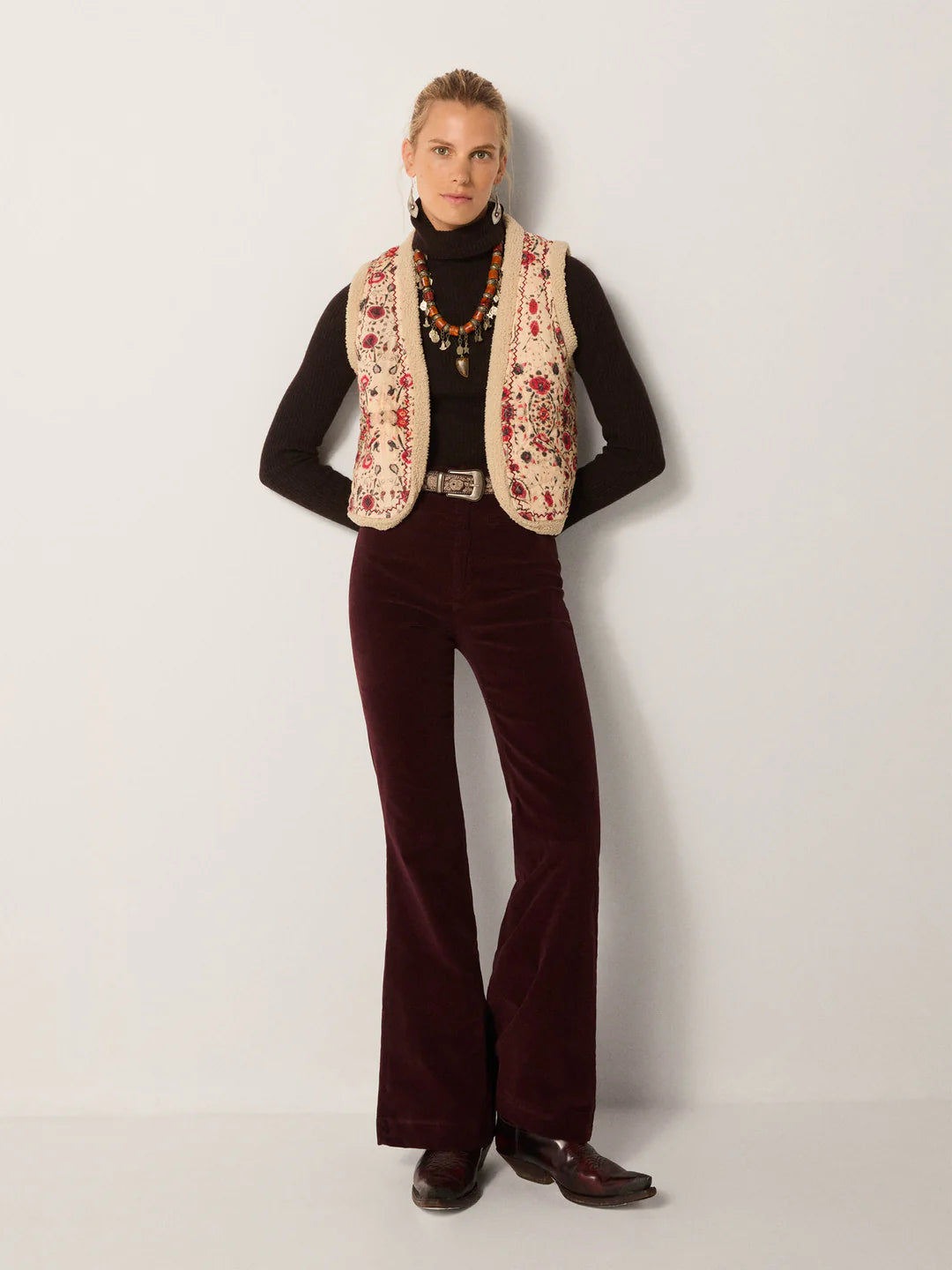 Maison Hotel&#39;s The Paul Vest in Coquelicot Coquillage available at waterlilyshop.
