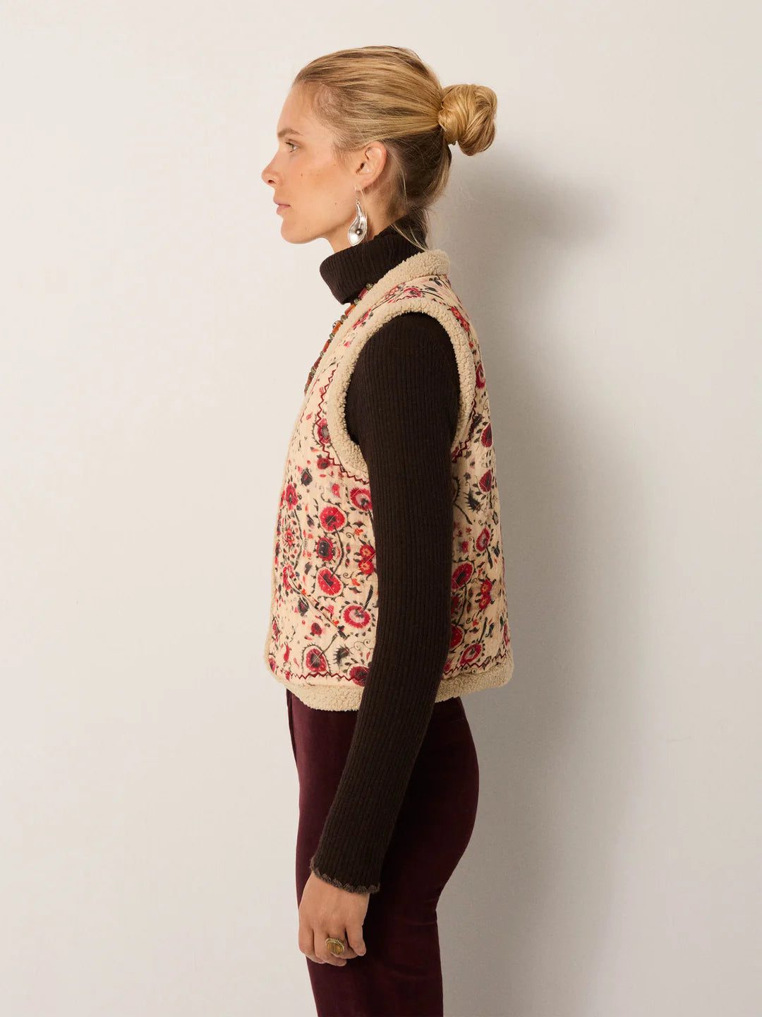Maison Hotel&#39;s The Paul Vest in Coquelicot Coquillage available at waterlilyshop.