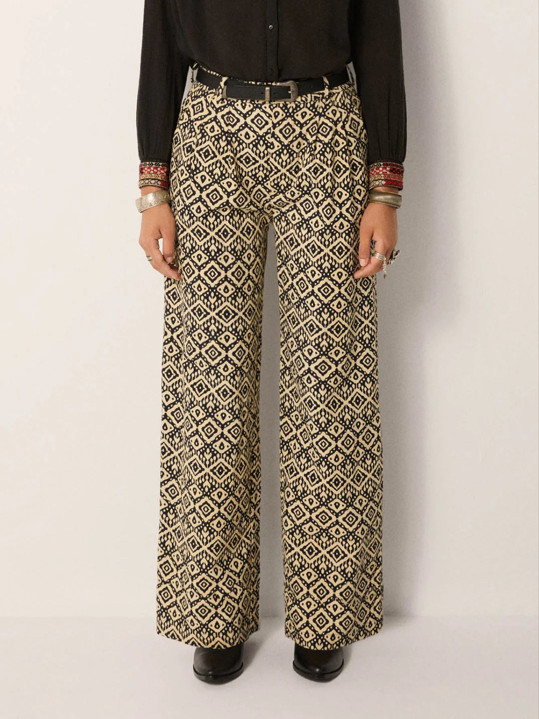 Maison Hotel The Paco Pant in Vanilla Ice at waterlilyshop