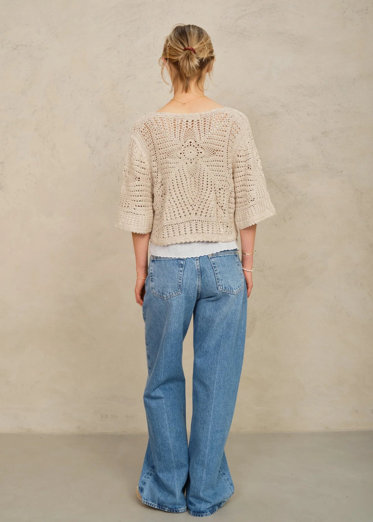 Mango Crochet Cropped Cardigan from Mabe