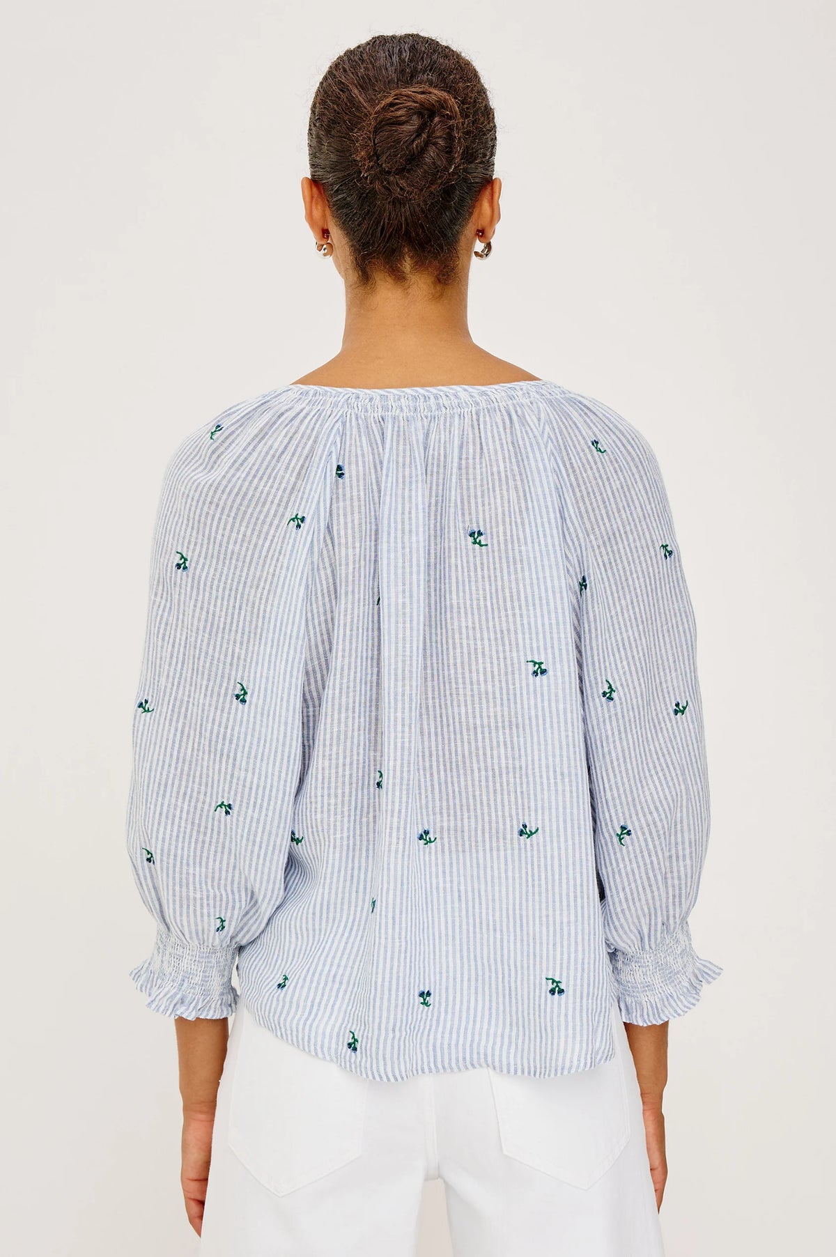 Mariah Top in Bluebell Embroidred