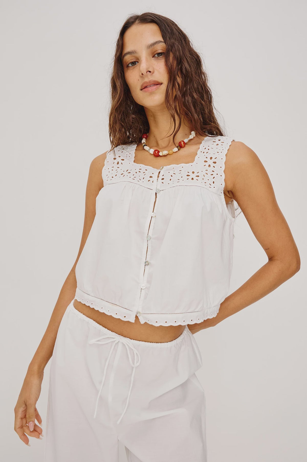 Noemi Top in White from Rails