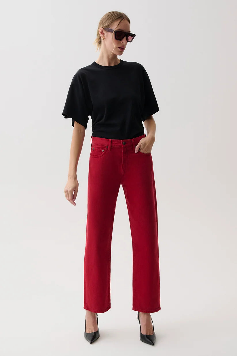 Lexi Bowed Straight in Savvy Red