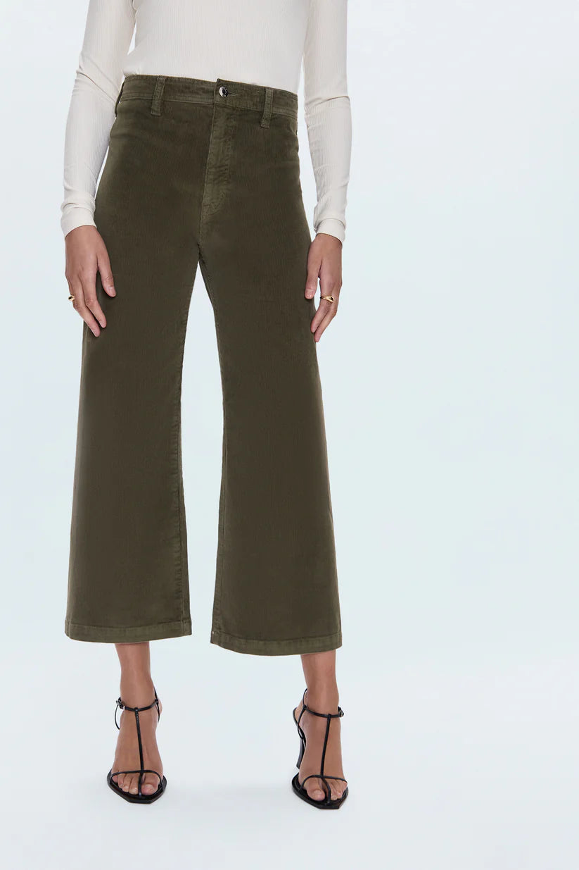 pistola&#39;s Penny corduroy Crop in Sequoia at waterlilyshop