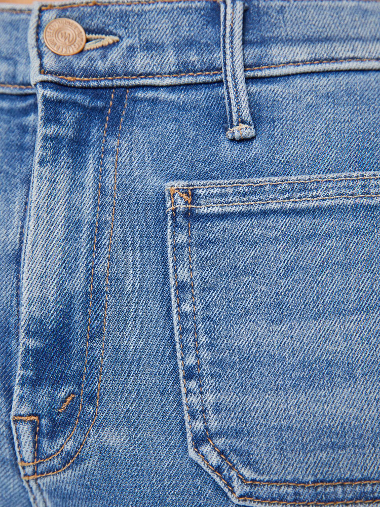 detail of Lil Patch Pocket Weekender in Poppin Wheelies by Mother at waterlilyshop.com