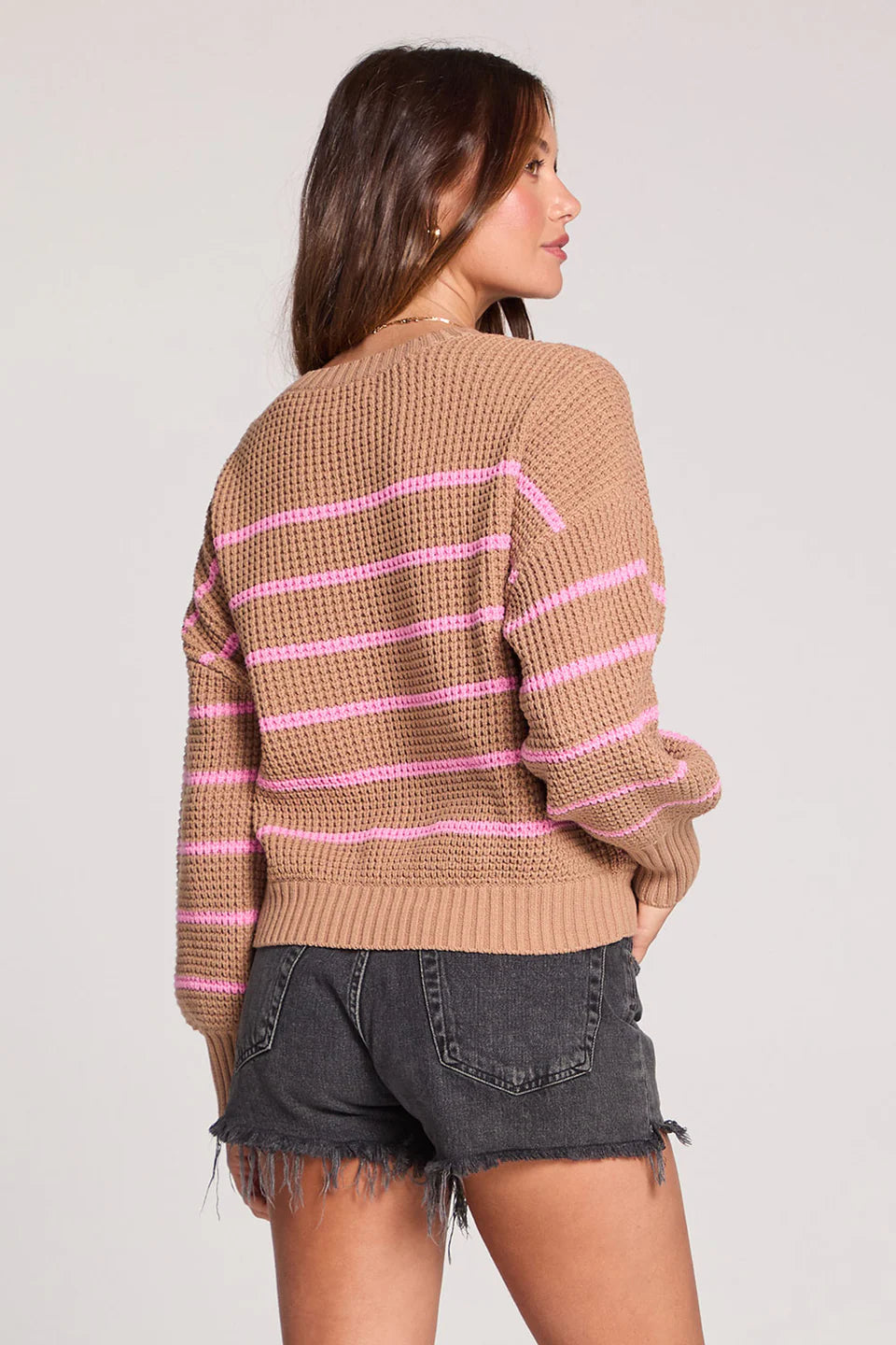 SALTWATER Luxe Opal Sweater in Latte at waterlilyshop.com