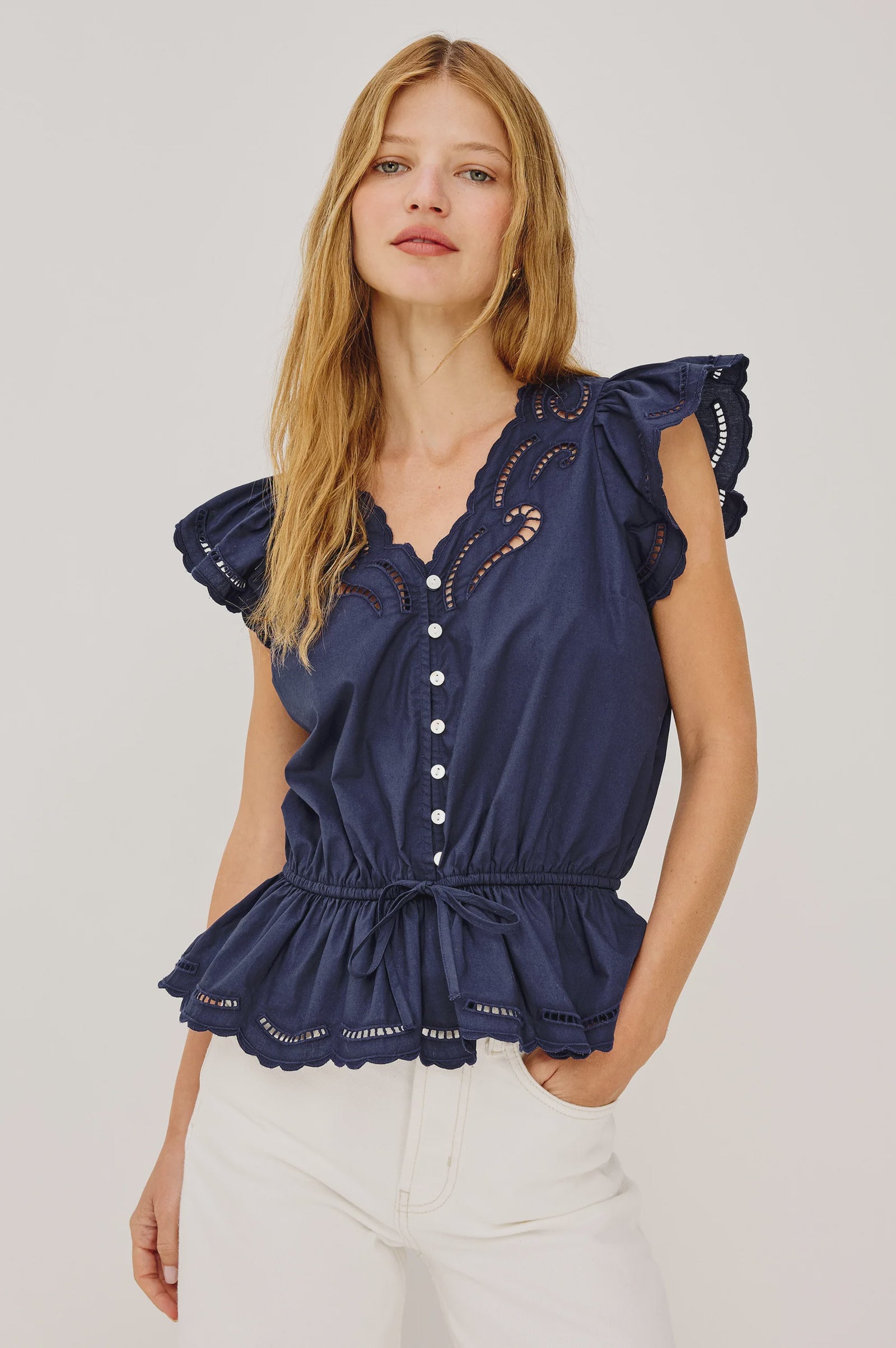 Sandi Top in Navy by Rails