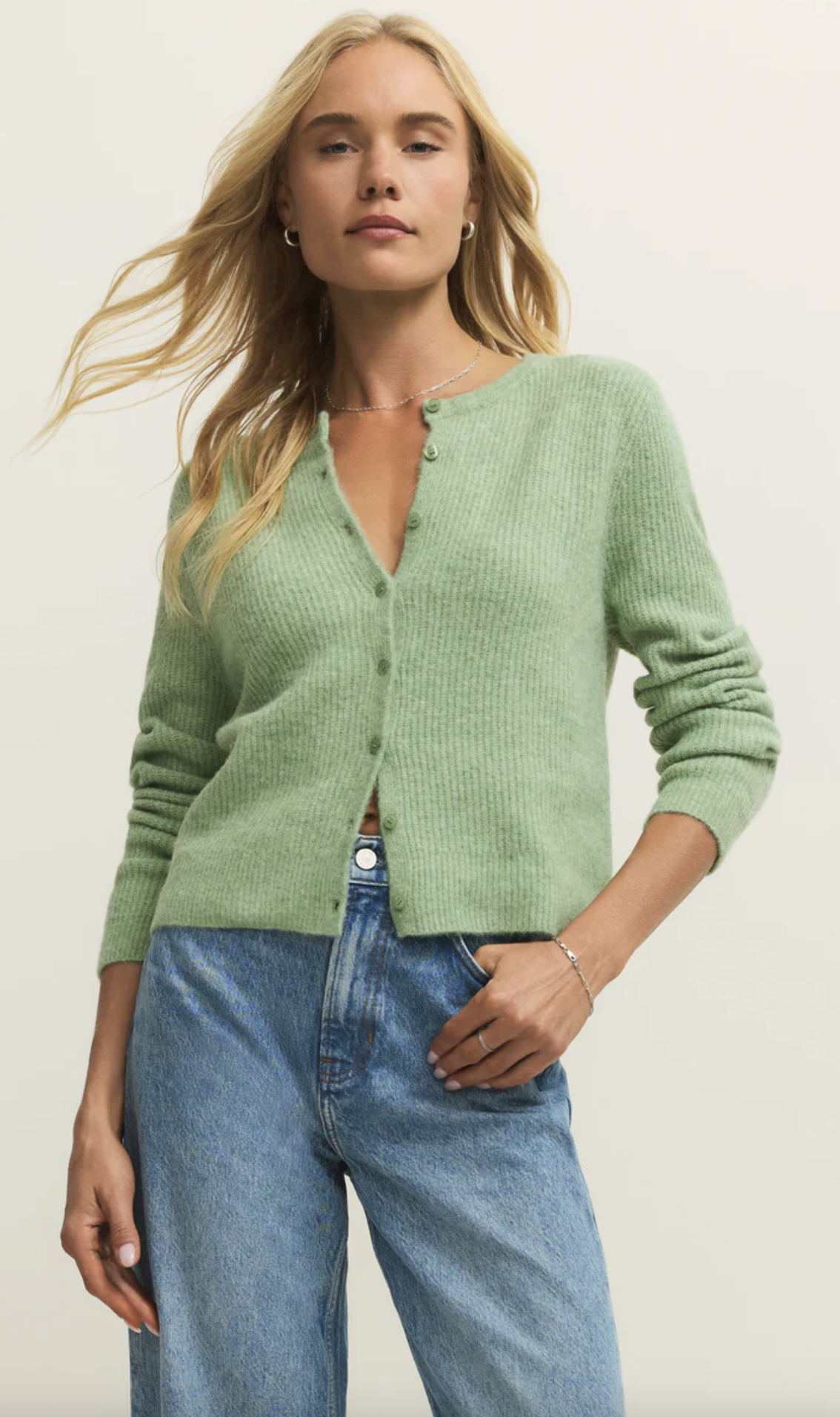 Medina Rib Cardi in Appletini