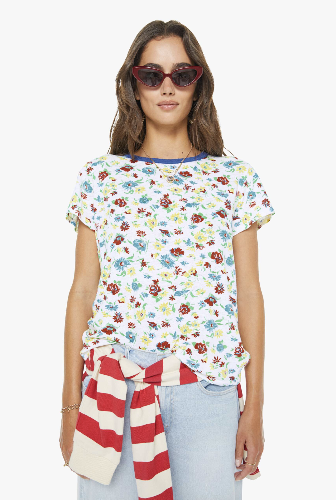 Lil Goodie Bell Tee in Rose Bowl