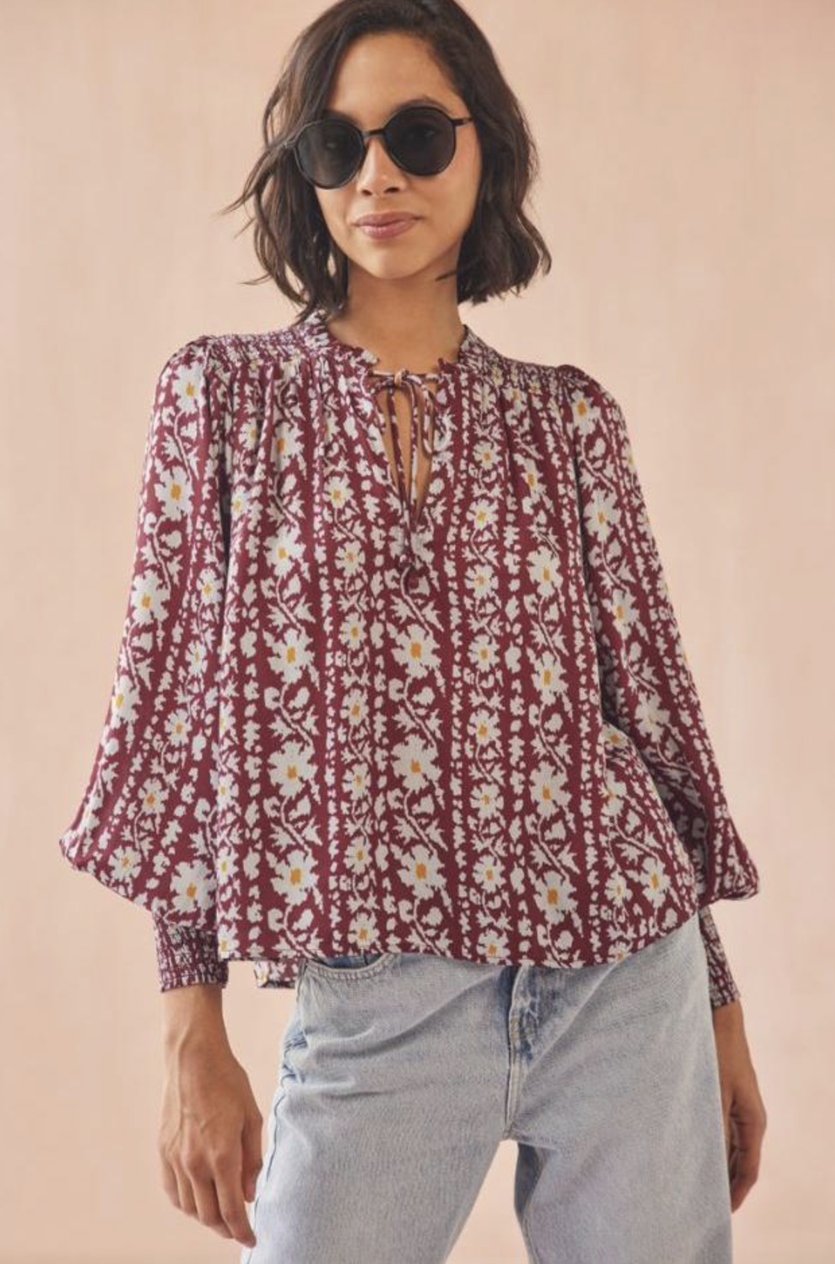 Anouk Blouse in Esme Garnet