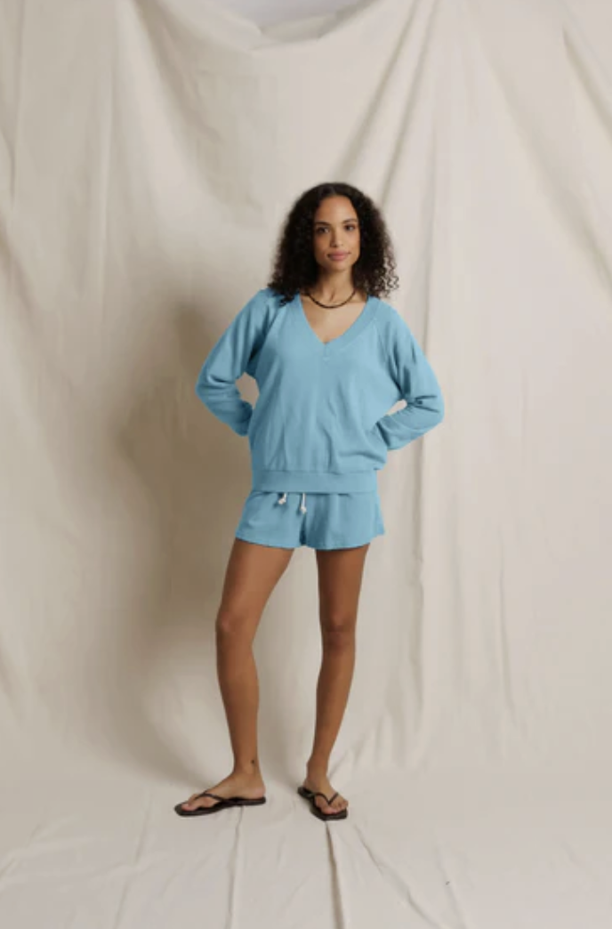 Sinead French Terry V Neck Sweatshirt
