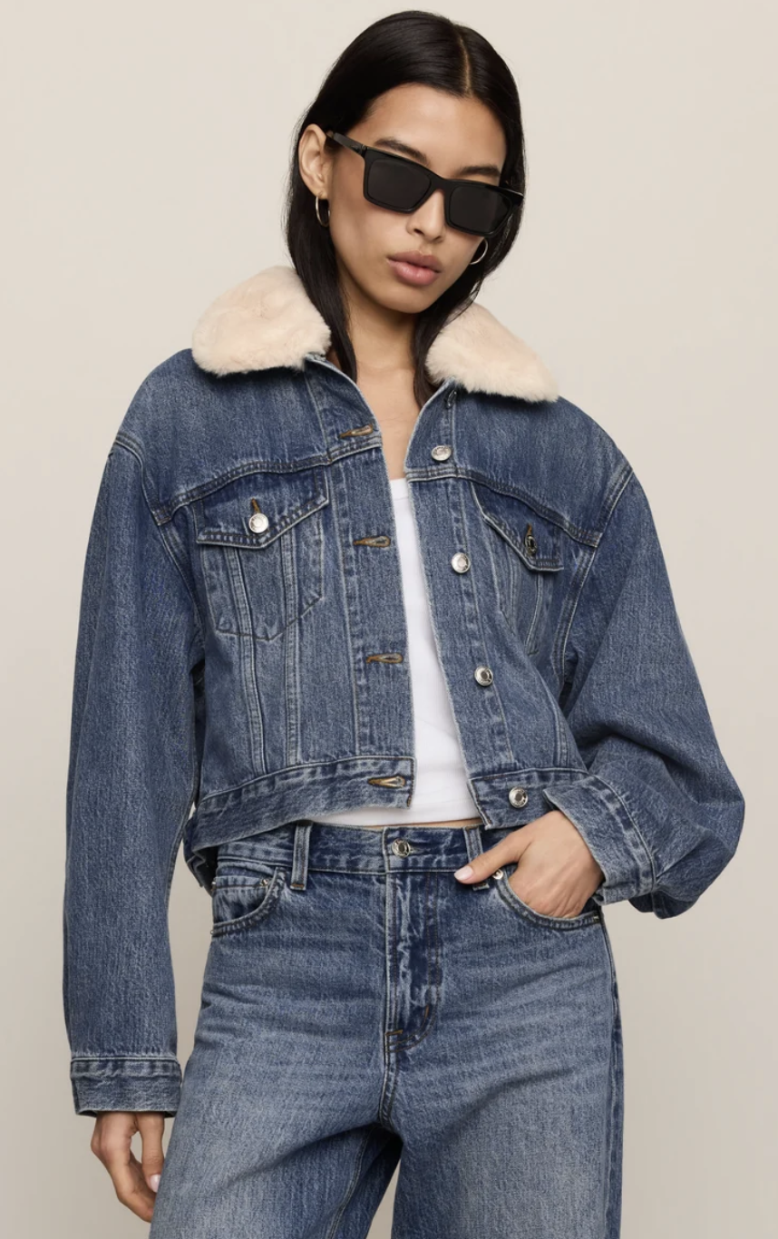 Daily Denim Fur Jacket