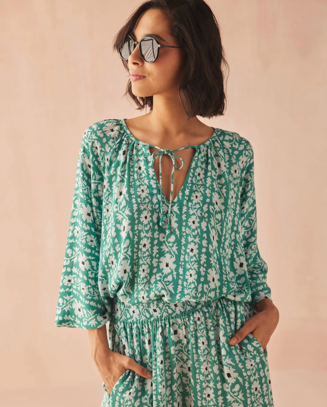 Rivera Blouse in Esme Jadeite