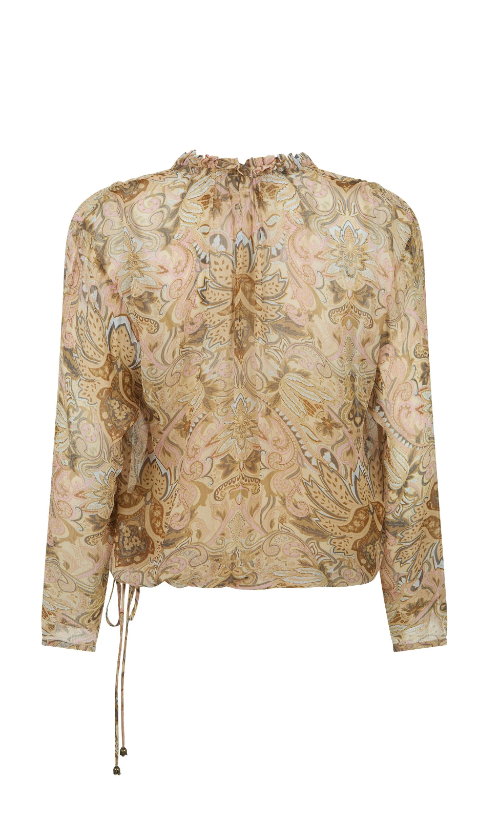 Damask Long Sleeve Blouse