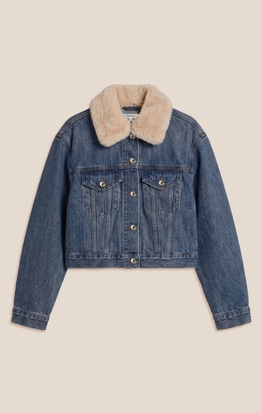 Daily Denim Fur Jacket