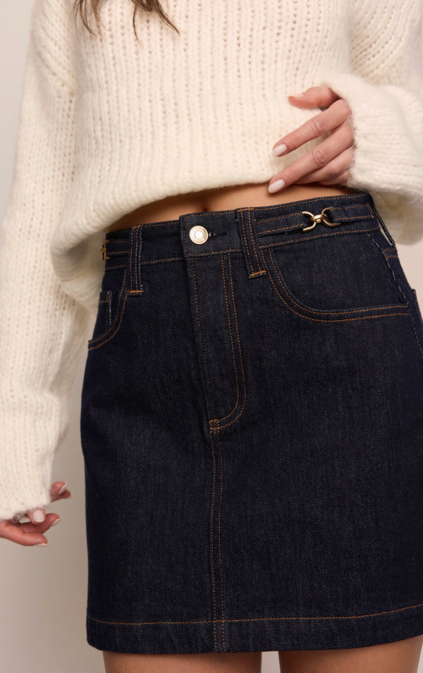 Socialite Denim Mini Skirt