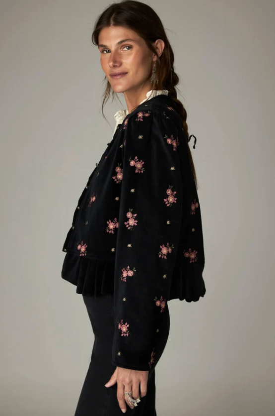 Antoinette Jacket in Night Roses